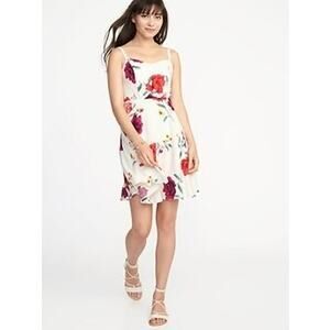 Old Navy Fit and Flare Cami Dress Floral Print Size Large